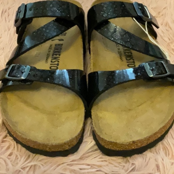 Birkenstock black navy glitter women size 6-6 1/2 - Picture 4 of 9